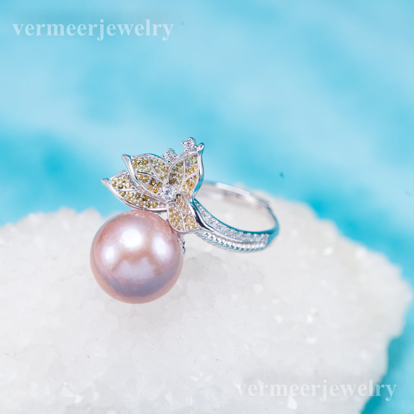 re011044 DIY 9-11mm Natural Freshwater pearl Ring accessory 925 sterling silver Adjustable size engagement ring for women