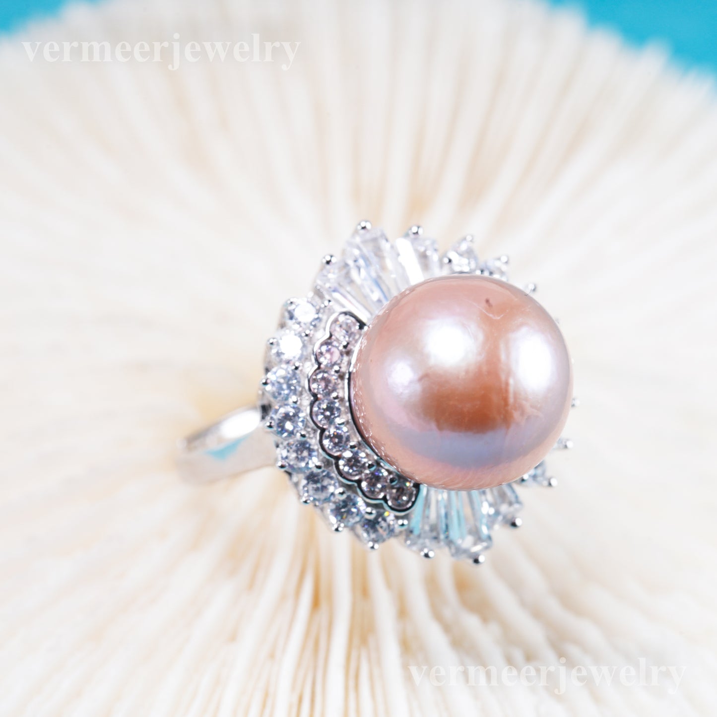 re011103 DIY 9-11mm Natural Freshwater pearl Ring accessory 925 sterling silver Adjustable size engagement ring for women