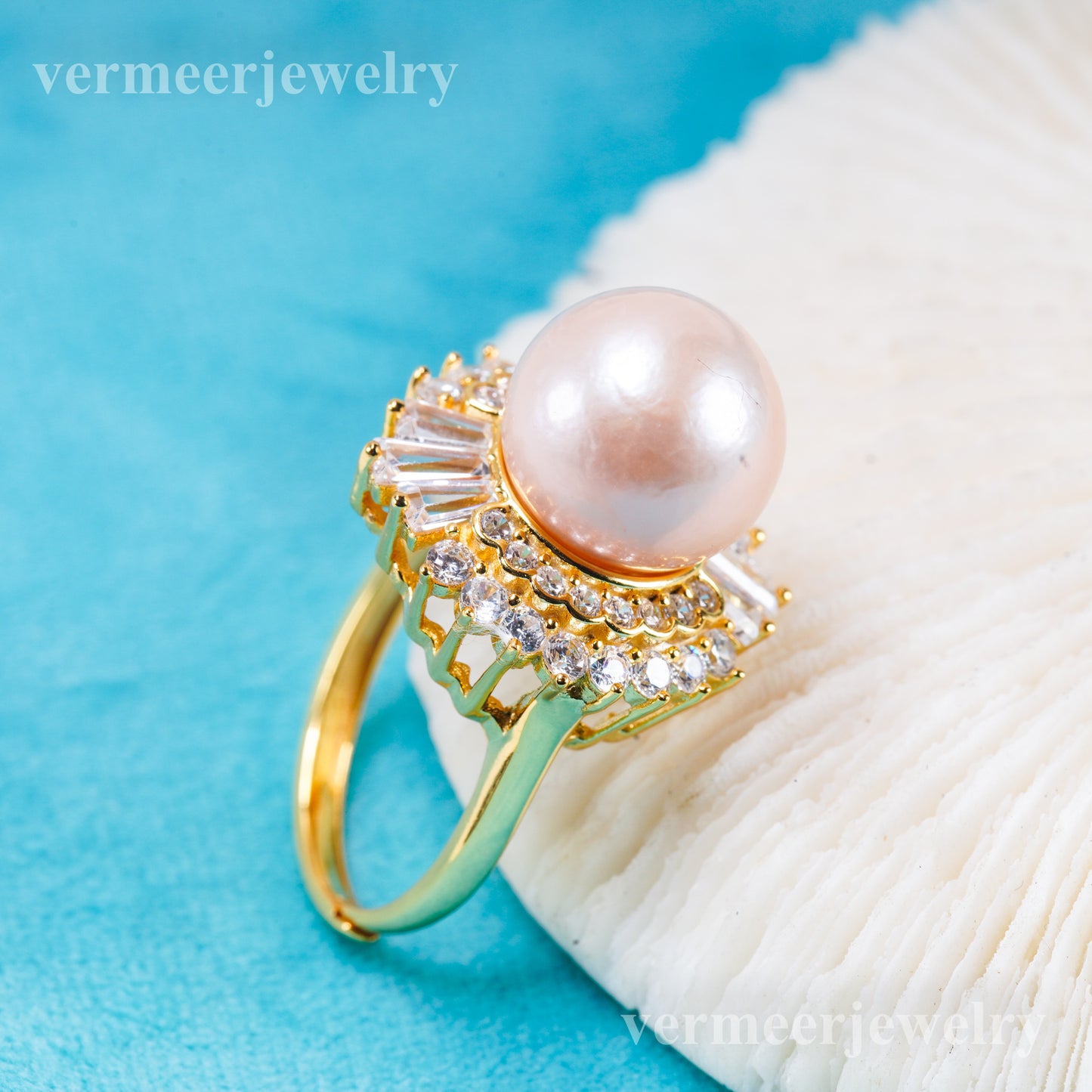 re011103 DIY 9-11mm Natural Freshwater pearl Ring accessory 925 sterling silver Adjustable size engagement ring for women