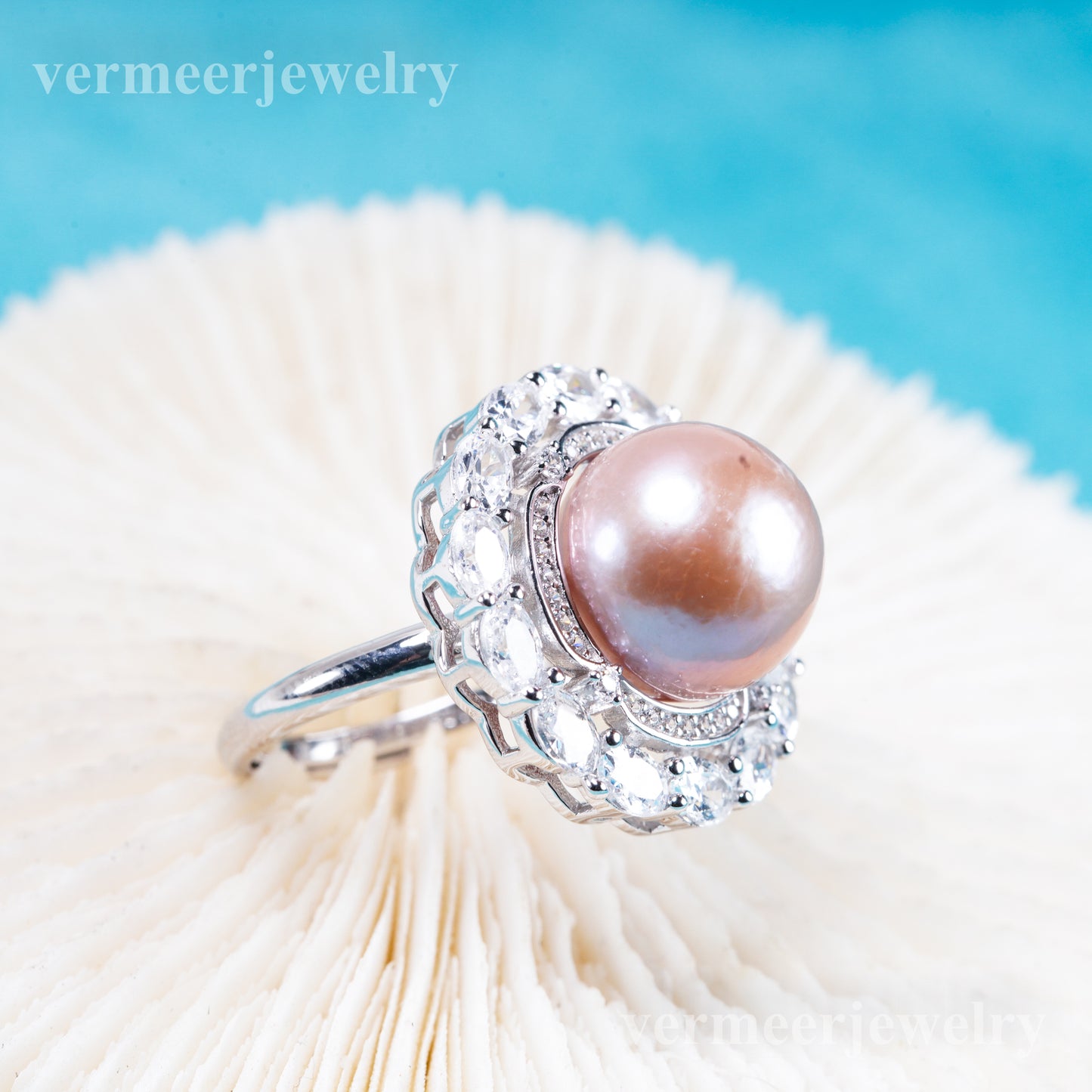 re011105 DIY 9-11mm Natural Freshwater pearl Ring accessory 925 sterling silver Adjustable size engagement ring for women