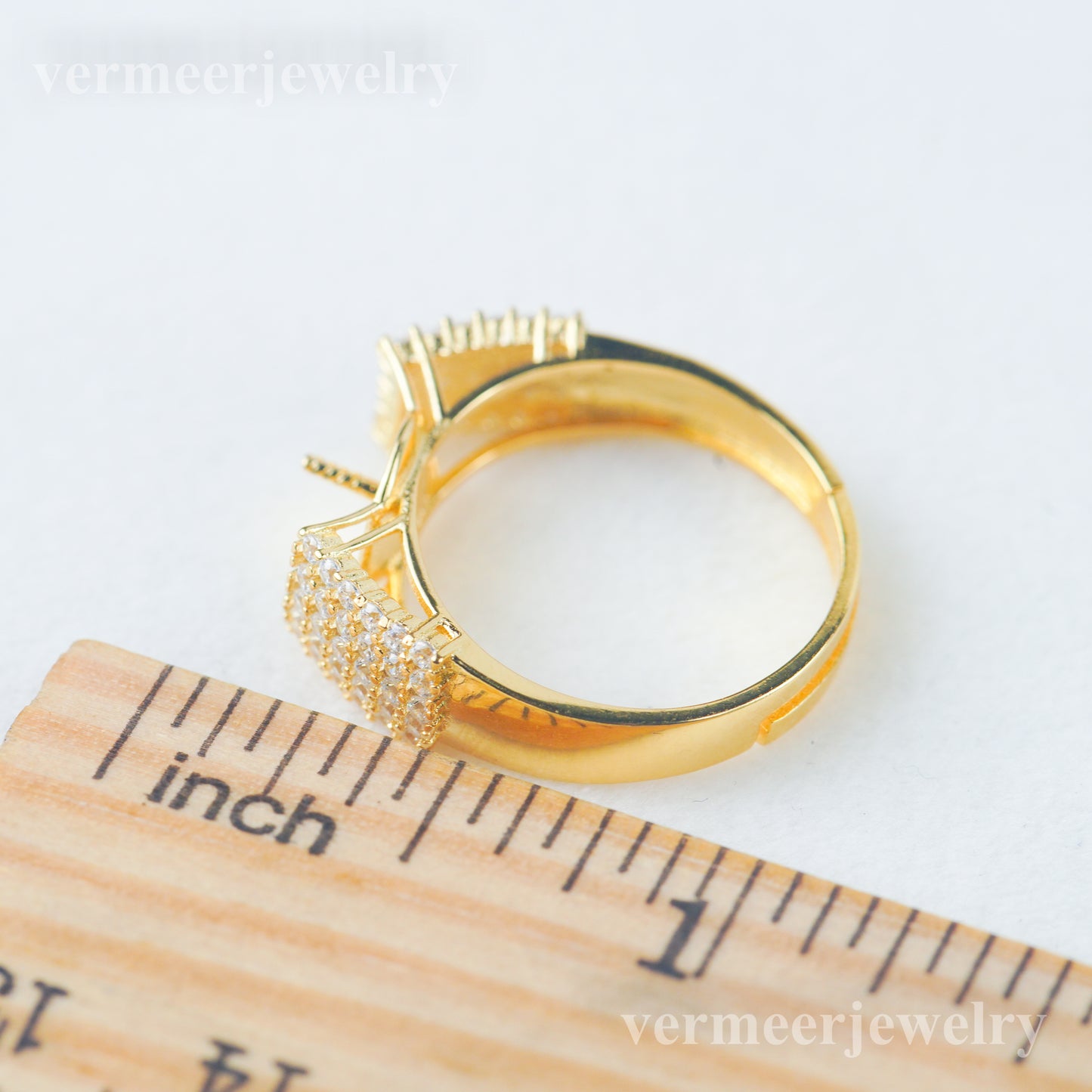 re030974 DIY 9-11mm Natural Freshwater pearl Ring accessory 925 sterling silver Adjustable size engagement ring for women
