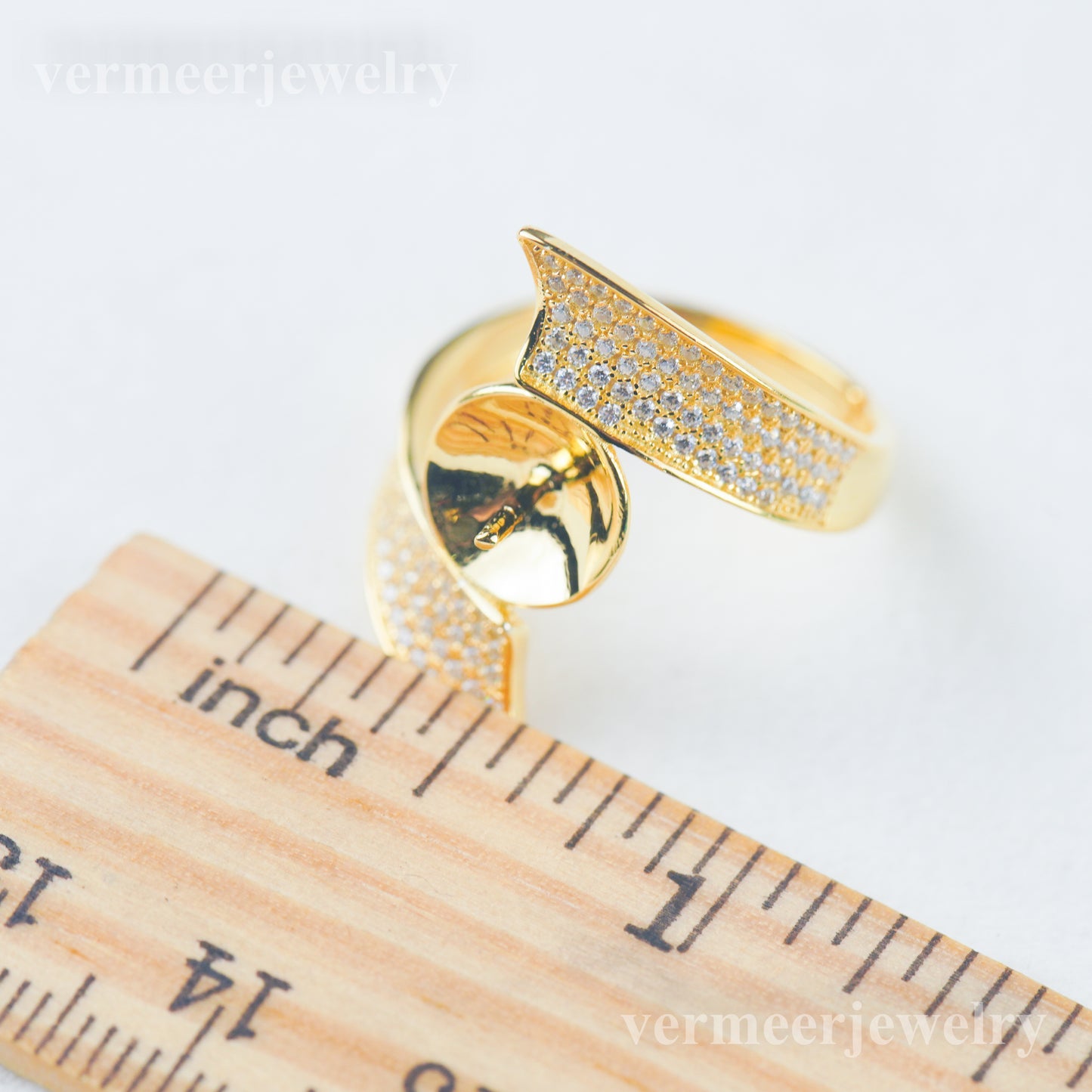 re030979 DIY 9-11mm Natural Freshwater pearl Ring accessory 925 sterling silver Adjustable size engagement ring for women