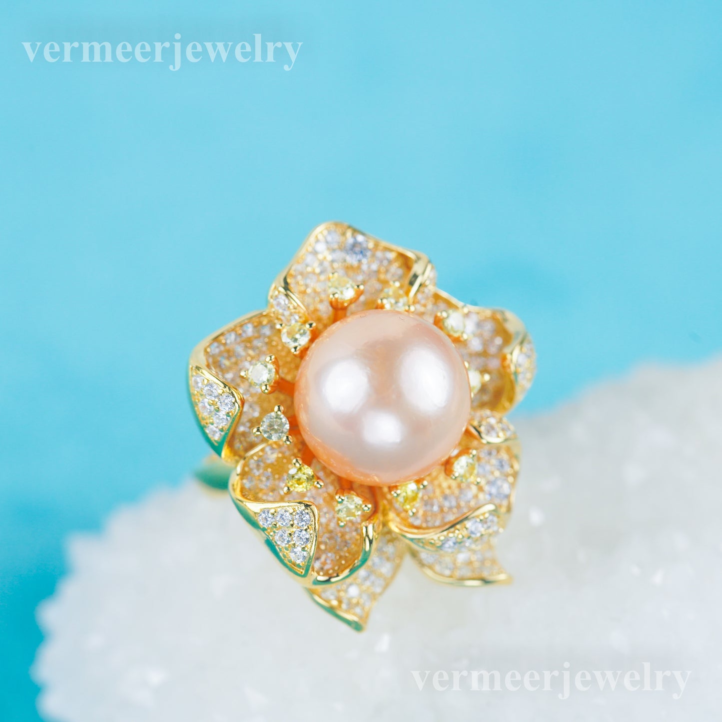 re030987 DIY 9-11mm Natural Freshwater pearl Ring accessory 925 sterling silver Adjustable size engagement ring for women